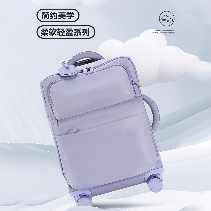 C4054  New convenient suitcase trolley case female cabin case 20 inch ultra-light cloth bag password travel case 24