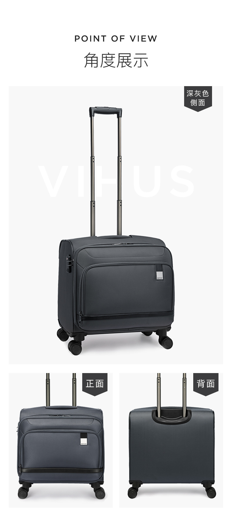 D20406 New stylish unisex convenient luggage