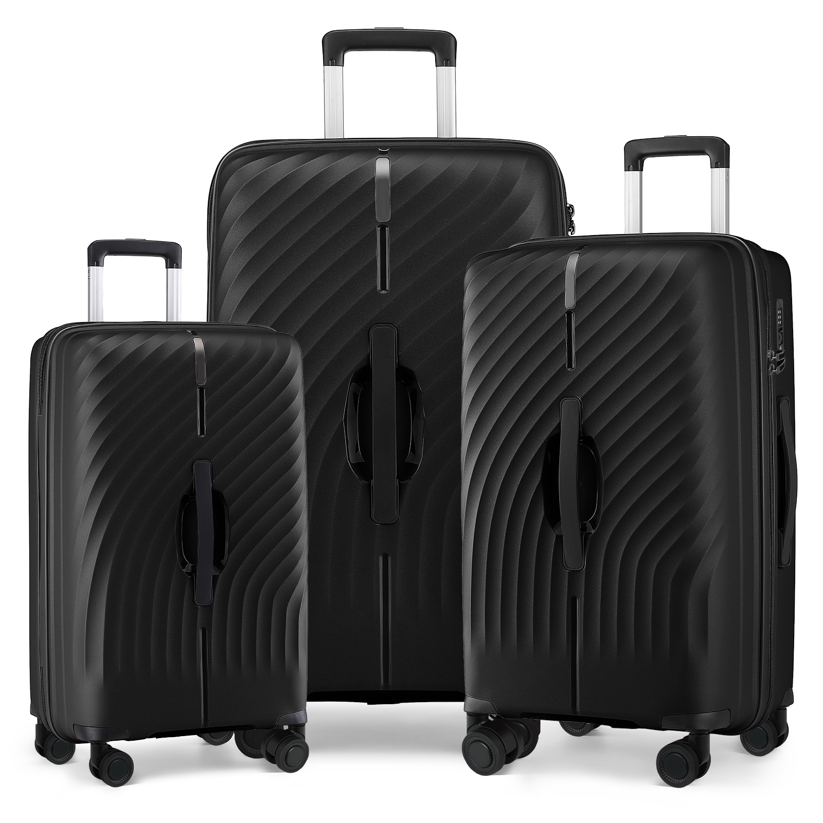 C32162 Wide trolley luggage multifunctional travel suitcase