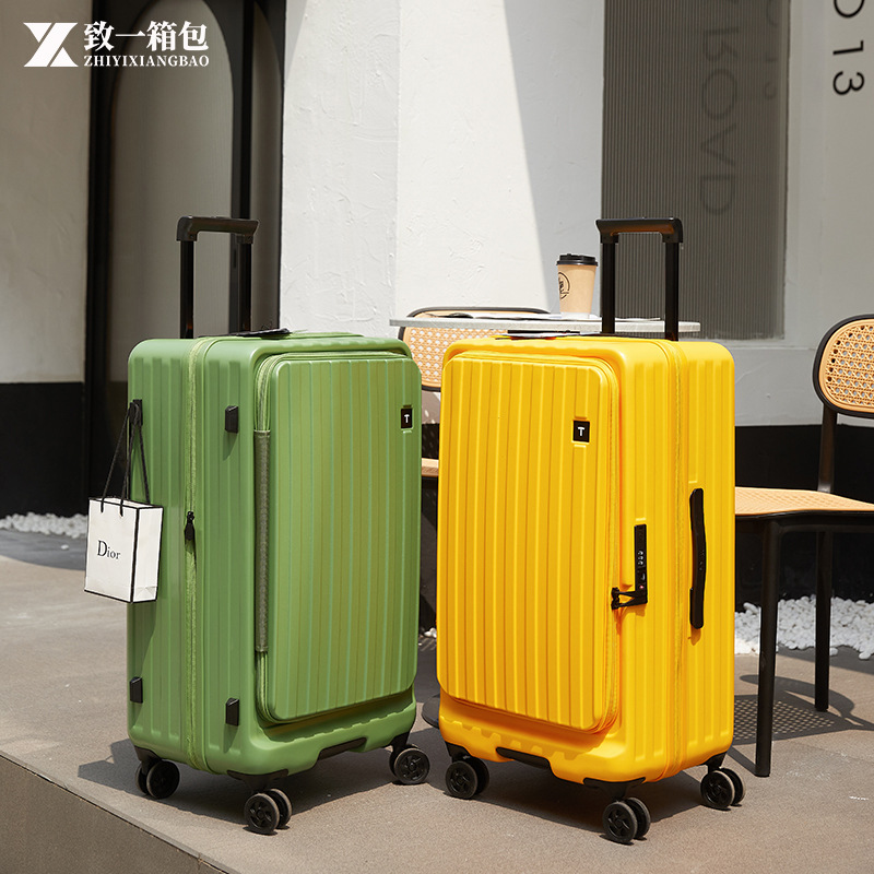 C40988   New front opening 24 inch suitcase luggage trolley case advanced universal wheel silent