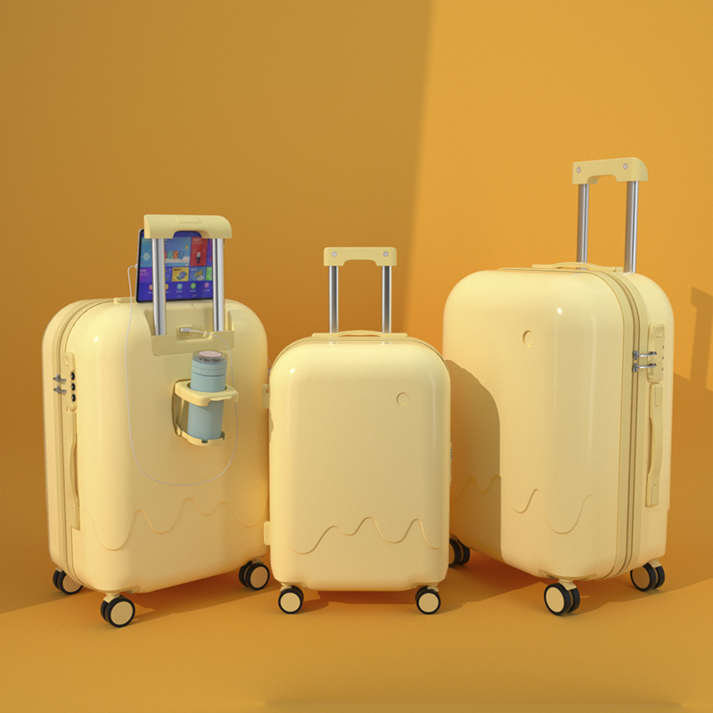 C41161   Multifunctional luggage trolley case for children travel password small size