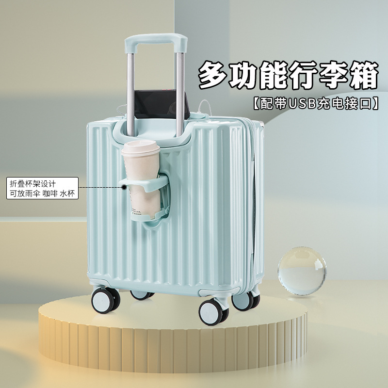 C42358  Luggage for men, high-value trolley case for women, aluminum frame suitcase