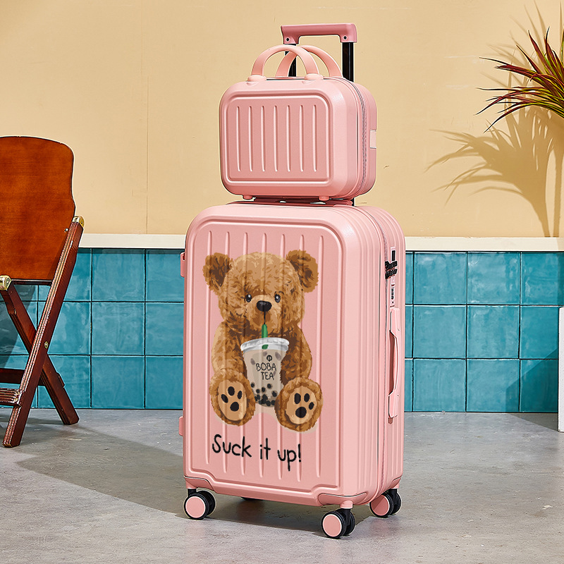 C32349 Wide zipper trolley case with universal wheels