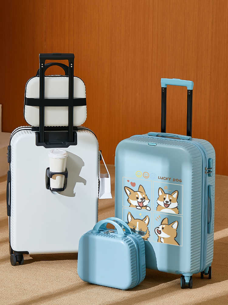 C42405  Luggage zipper luggage small aluminum frame luggage trolley case