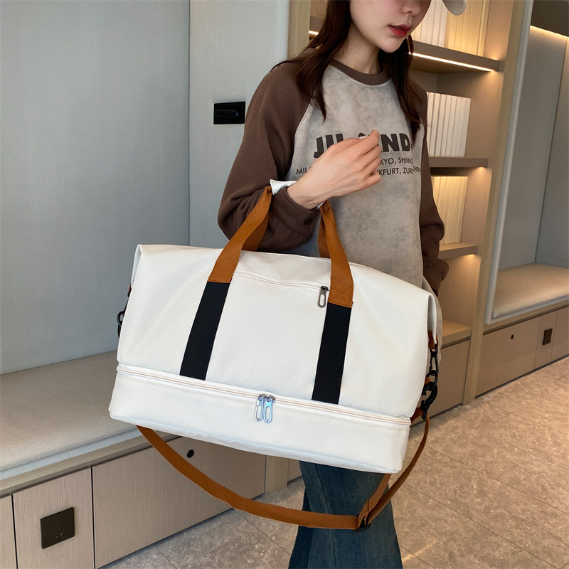 C42417-  Travel luggage bag large capacity lightweight dry and wet separation Oxford cloth travel bag
