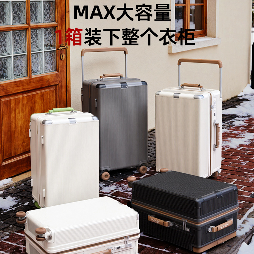 Durable Rolling Suitcase for Male Students — Combination Lock Travel Luggage