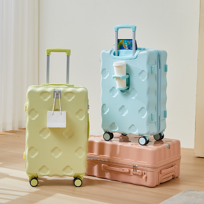 20-Inch Carry-on Suitcase with Combination Lock (Faux Leather)