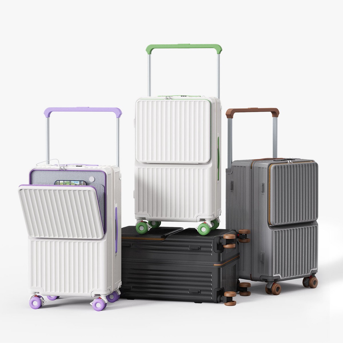 20-Inch Carry-on Suitcase: Stylish, High-Capacity, and Multifunctional